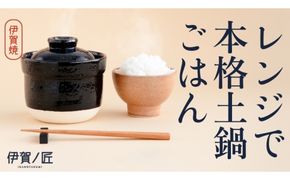 伊賀焼 レンジ炊飯土鍋　伊賀ノ匠　IG11 pmdt0001