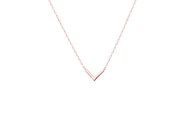 ダイヤモンド ネックレス V 0.1ct K18 ピンクゴールド  ジュエリー ダイヤ18金 山梨 H-4862 SWCI017-pg