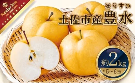 【先行予約】高知県土佐市産 梨（豊水）約2kg 5～6玉 〈2026年8月下旬頃～9月中旬頃発送〉 ほうすい なし ナシ 2キロ 国産 フルーツ 果物 くだもの デザート スイーツ 旬 甘い 果汁たっぷり ジューシー【株式会社とさもん】[BQAE016]
