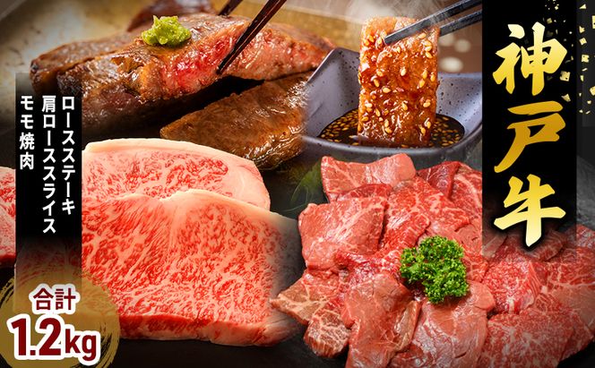 神戸牛 福袋 帝神 おまかせコース D  ロースステーキ 肩ローススライス もも焼肉