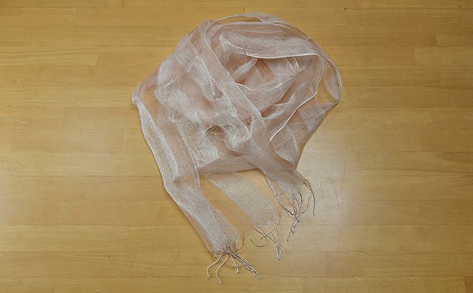 世界自然遺産白神山地から生まれた「白神草木染め（クロモジ）ストール（みょうばん染）」 ファッション小物 シルク 