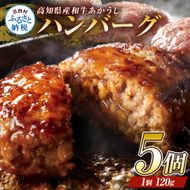 【CF-R7hbk】CDM003　 創業50年老舗レストランの幻の和牛あかうしハンバーグ120g×5コ（ソース無し）人気惣菜 数量限定 牛肉 豚肉  故郷納税 9000円 焼くだけ 溢れる肉汁 土佐あか牛 ハンバーグ 小分け 緊急支援品 