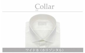 ケアも簡単！安心して着れる綿ポリ混紡メンズ用ドレスシャツ「Lサイズ」衿型ワイドカラー（ホリゾンタル） 1080055