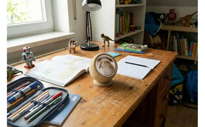 手元供養にも使える写真陶板付き宝物入れ「たまてまり」 141305_NH01