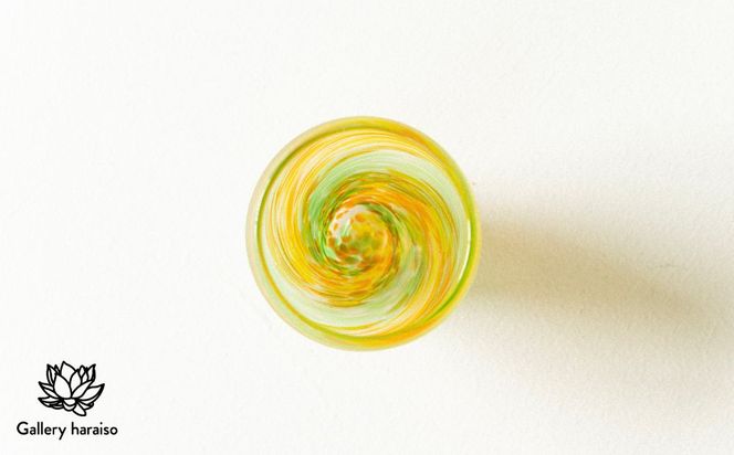 【琉球ガラス】うりずん ふっくらグラス　サンブラスト加工(u4)