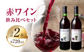 小牧ワイナリー 赤ワイン２本飲み比べセット（小牧産ぶどう100％使用）［026A08］