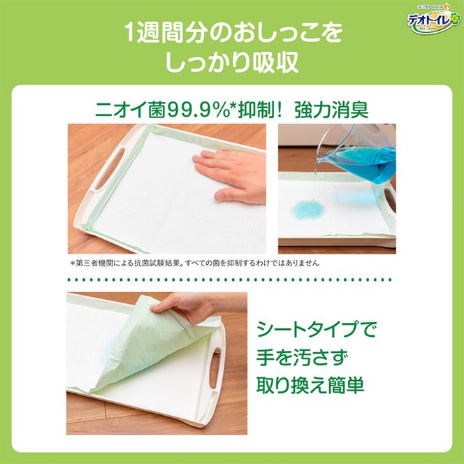 デオトイレ 消臭・抗菌 シート ナチュラルソープ 20枚×2袋 デオトイレ 飛び散らない 消臭・抗菌サンド 4L×1袋 セット ペットシーツ ペットシート 猫砂 トイレ 猫 猫用トイレ ペット ユニ・チャーム 愛猫用 ペット用品