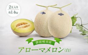 御前崎市産アローマメロン（白）2玉入り 222232_AQ004