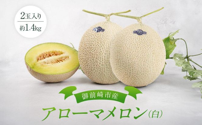 御前崎市産アローマメロン（白）2玉入り 222232_AQ004