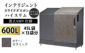 インテリジェントダスポン ハイスリム スタンダードモデル 600L ワンタッチ棚付き (黒ZAM®仕様)　AE-1635セラミック