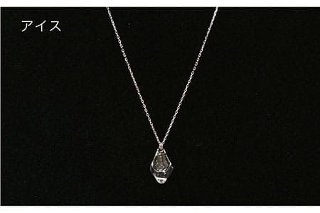 アロマ ネックレス しずく / アイス クリア SV925 ニッケル フリー ロジウム メッキ カットあり 《糸島》【タビノキセキ】 [ADB019] アクセサリー アロマ ネックレス ガラス ハンドメイド クラフト