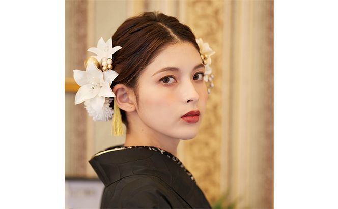 Arenca マドンナリリー No.8354 髪飾り かんざし 花 和装 着物 造花飾り ヘアアクセサリー フラワー 卒業式 卒園式 入園式 入学式 成人式 結婚式 東京 墨田区