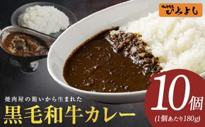 099H3724 焼肉屋の黒毛和牛カレー 180g×10個【レトルト 惣菜 お試し 本格かれー 簡単調理 防災 備蓄 小分け】