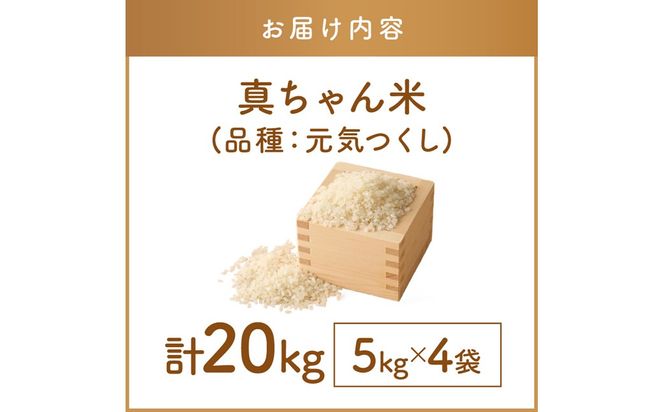【G2-008】【令和8年産】農薬・化学肥料不使用 真ちゃん米 20kg