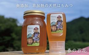 合計900g 天然蜂蜜 国産蜂蜜 非加熱 生はちみつ 岐阜県 美濃市産 春 (蜂蜜600g入りガラス瓶1本,蜂蜜300g入りピタッとボトル1本のセット)A15 深田養蜂のハチミツ