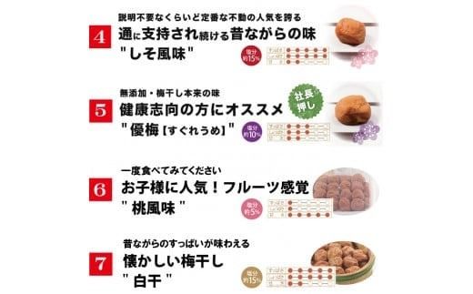 【ご家庭用】最高級紀州南高梅・大粒 食べ比べセット 700g×2　※7種類から味が選べる / 梅干 梅干し 梅 南高梅 大容量 人気 大粒 ご家庭用【inm800A】