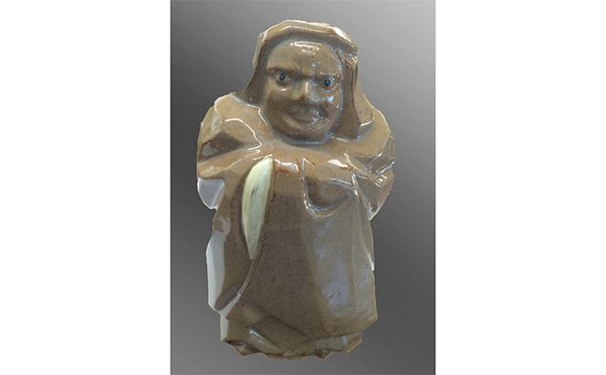 赤膚焼　だるま像 インテリア 