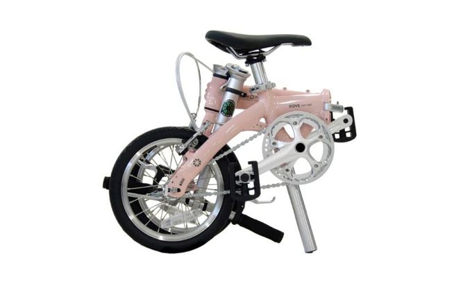 DAHON 折りたたみ自転車 Dove Super Light 14インチ 超軽量 コンパクト シングルギア Vブレーキ Peach（ピーチ） 通勤 通学 収納 │武田産業 人気返礼品 ダホン フォールディングバイク ダブスーパーライト 三重県 四日市市 ふるさと納税