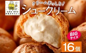 北海道 シュークリーム 4個入り×4袋 計16個 個包装 カスタード クリーム 洋菓子 生菓子 スイーツ デザート おやつ 冷凍 ふじいのシュー お菓子のふじい ニセコ 送料無料 北海道 倶知安町 アイス ホット 自然解凍 大きめ 食べ応え 