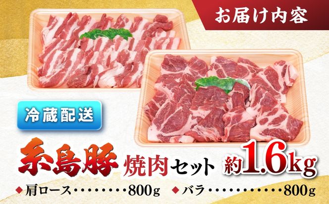 JA糸島 糸島豚 焼肉 セット 肩ロース バラ 糸島市 / JA糸島産直市場 伊都菜彩 [AED004] 豚肉 詰め合わせ セット ブタ ぶた ロース 豚バラ 豚ロース
