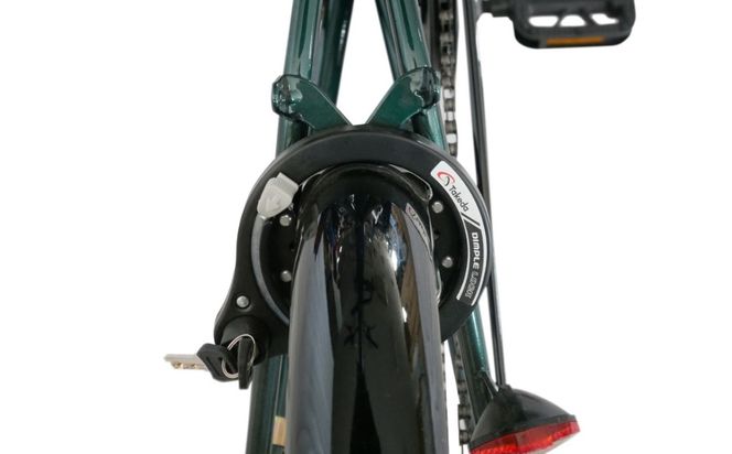 ノーパンク 折りたたみ自転車 20インチ VELETA SHIMANO6段変速 ブラック 空気入れ不要 前カゴ・LEDライト付 パンクしない｜武田産業 フォールディングバイク 人気返礼品 通勤 通学 三重県 四日市市 ふるさと納税