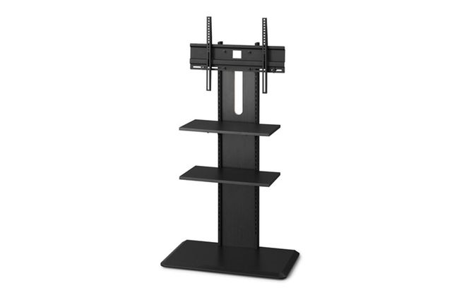 テレビ台 スタンドテレビ台 UTS-700R-BO ブラックオーク テレビスタンド ハイタイプ おしゃれ アイリスオーヤマ テレビ台 壁掛け風 テレビ台 木目調 テレビボード スタンドテレビ台 省スペース スリム 高さ調節 自立 新生活 65型 65インチ