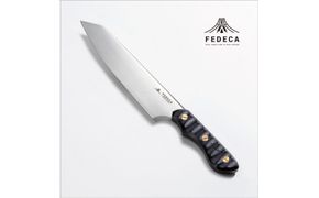 【FEDECA】三徳包丁 大 リップルブラック 001034