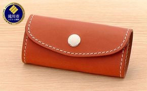 牛革　シンプルキーケース（4連金具）ブラウン