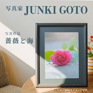 写真家 JUNKI GOTO 作品『薔薇と海』 写真(1枚・フォトフレーム付) 写真 大分県 佐伯市 蒲江 インテリア 雑貨 フォト 額付き【JD001】【JUNKI GOTO】