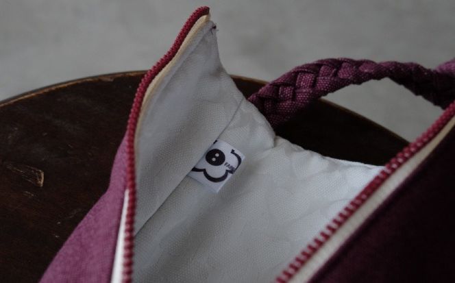 経浮花織 ワインバッグ 葡萄 (青色・黄色織物) ボトルバッグ ワインケース ワインクーラー 保冷 おしゃれ 沖縄市 / FABRIC SHOP MINAMI[BCCS003-03]