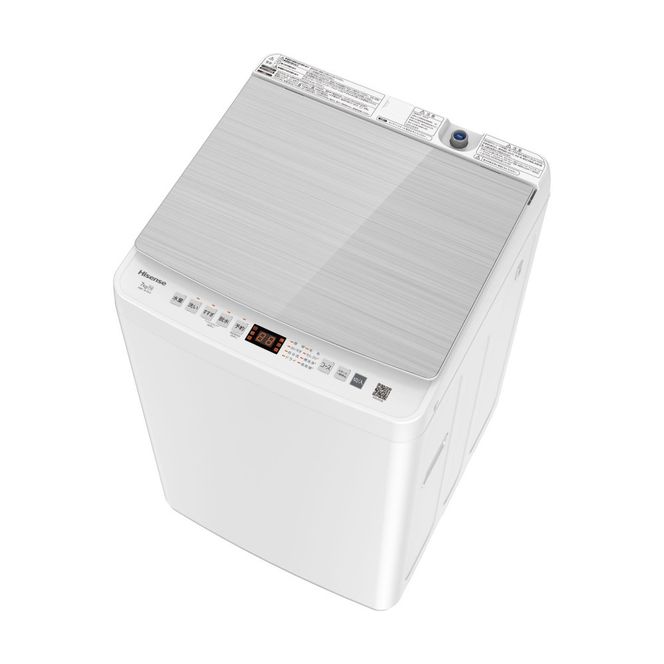 Hisense ハイセンス 洗濯機【設置費込み】7kg 1-3人用 スリム 最短14分洗濯 シャワー水流 激流洗浄 予約機能 風乾燥 部屋干し 多彩コース 簡単操作 真下排水 一人暮らし HW-G70J 人気 おすすめ 家電 送料無料  141305_KC30