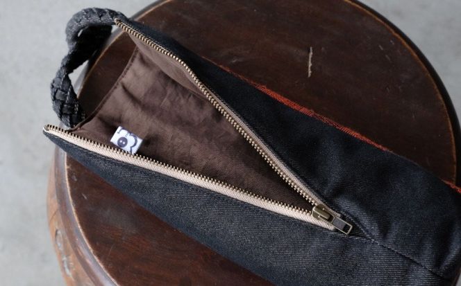 ヤシラミ花織 ワインバッグ 格子モダン (焦茶・濃オレンジ系織物) ボトルバッグ ワインケース ワインクーラー 保冷 おしゃれ 沖縄市 / FABRIC SHOP MINAMI[BCCS003-02]