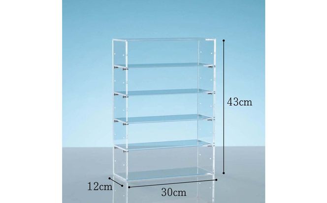 アクリルコレクションケースBタイプ　W30cm×D12cm×H43cm　川崎市自社工場一貫生産品　１台【無色透明】 141305_MH11VC01