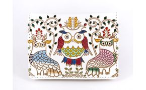 【文庫屋大関】箱まち小銭入れ　ふくろう【皮革工芸品】 ファッション小物 財布 民芸品 