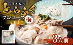 とらふぐフルコース【梅】吉宝ふぐ （30cmプラ皿盛り・3人前） 『焼きひれ/特製ポン酢/もみじおろし付き』 ふぐ 河豚 フグ とらふぐ トラフグ 刺身 皮刺し ひれ酒 熊本県 上天草市