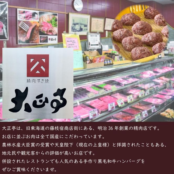 【全3回定期便】ハンバーグ 国産 和牛 1.2kg 150g × 8個入り 創業120年 大正亭 自家製 デミグラスソース 家庭用 レシピ付き 小分け 冷凍 人気 おすすめ 静岡県 藤枝市