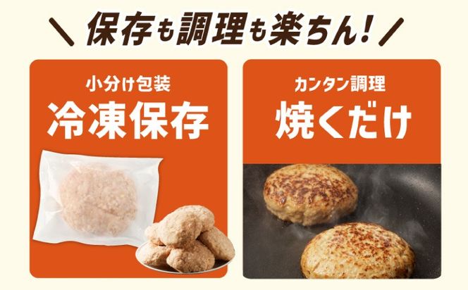 099Z413 【定期便】黒毛和牛入り BIGハンバーグ（200g×12個）全6回 【毎月配送コース】