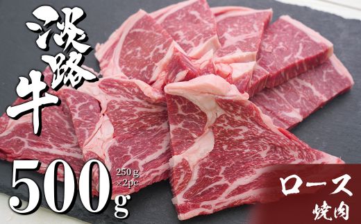 淡路牛ロース焼肉 500g（250g×2PC）　　[冷凍 霜降り 焼肉セット]