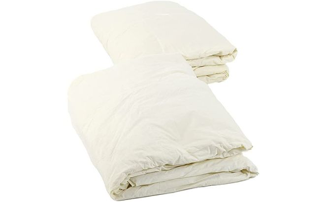 【オールシーズン対応】最高級超長綿100％ 日本製 2枚合わせ 羽毛布団 キング 合掛け1.６kg＋肌掛け0.８kg ホック連結 ダウン９３％ 奈良県王寺町