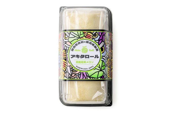 ロールケーキ アキタロール 男鹿若美メロン （冷凍／6切・カット済） 男鹿なび [スイーツ ケーキ プレゼント お菓子 洋菓子 冷凍 デザート]|23_ogn-390601