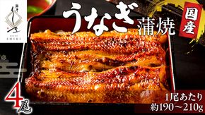 【 麻布しき 】 国産 鰻 蒲焼 × 4尾  土用の丑の日 鰻祭り うなぎ ウナギ 冷凍 おいしい 蒲焼き かばやき たれ焼き 土用 丑の日 無頭 タレ 山椒 付 縁起 敬老の日 名店 老舗