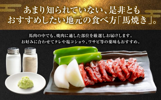【桜屋】馬肉 焼肉用500g カット済み 冷凍 馬焼き 焼き肉 やきにく おかず 熊本県 八代市