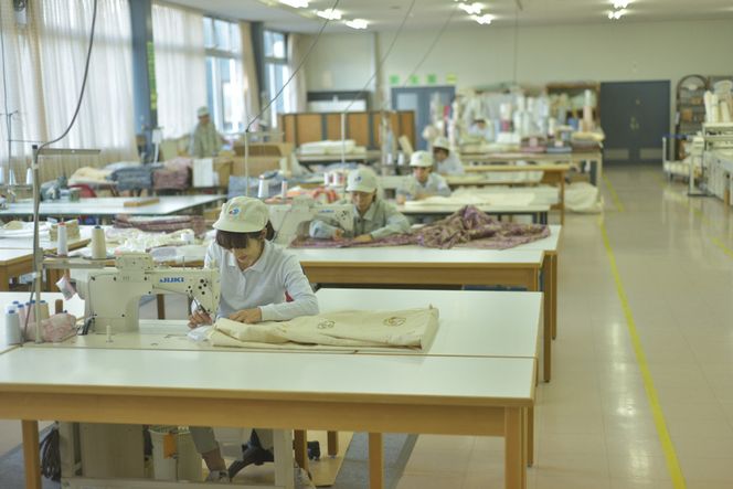 立体キルト羽毛ふとん　ローラ　ブルー色 322032_AG013VC02