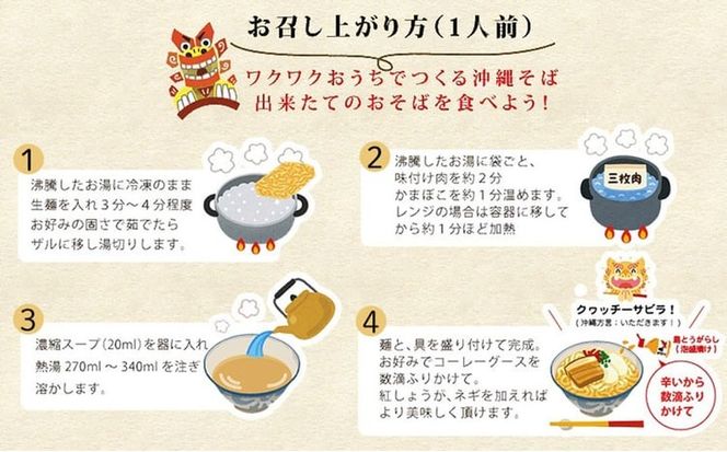 沖縄そば＆軟骨ソーキそばセット 生麺4食