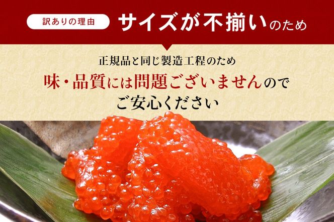 【6ヵ月定期便】訳あり 紅鮭筋子醤油漬 500g (250g×2個入）ひとくちカット 全6回　R002-031