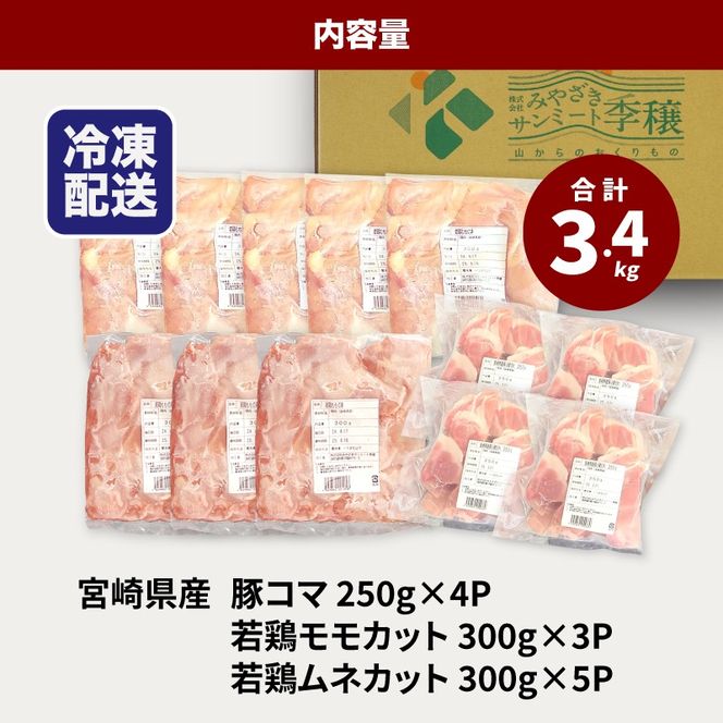 豚鶏ミックス 計3.4kg K16_0119