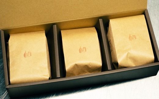 【粉（中挽き）】自家焙煎コーヒーセット 3種 計500g（エチオピア、グアテマラ、季節のブレンド） HAN 深煎り