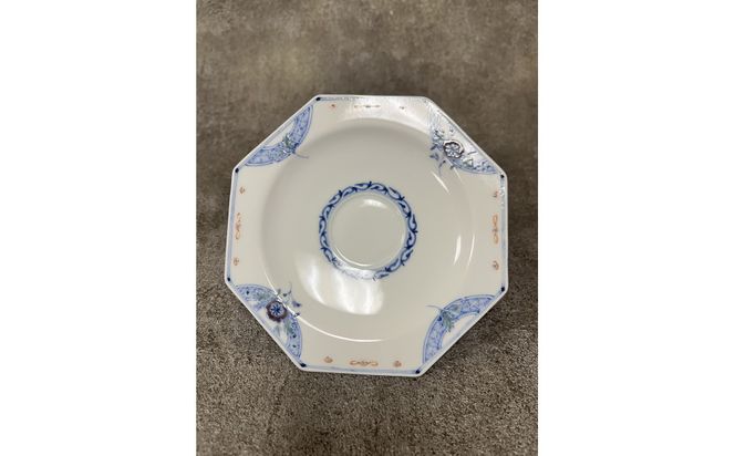 九谷焼 カップ＆ソーサー 染付花/三浦晃禎作 焼き物 民芸品 工芸品 食器 172111_CY3001