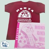 17-90 ゆるキャラ紋太・べつこグッズ(Tシャツ[バーガンディーS]、タオル[ピンク])