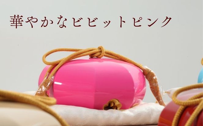 【佐藤木工】彩玉手箱 ポップカラー 京組紐 金沢箔（ピンク） BY014